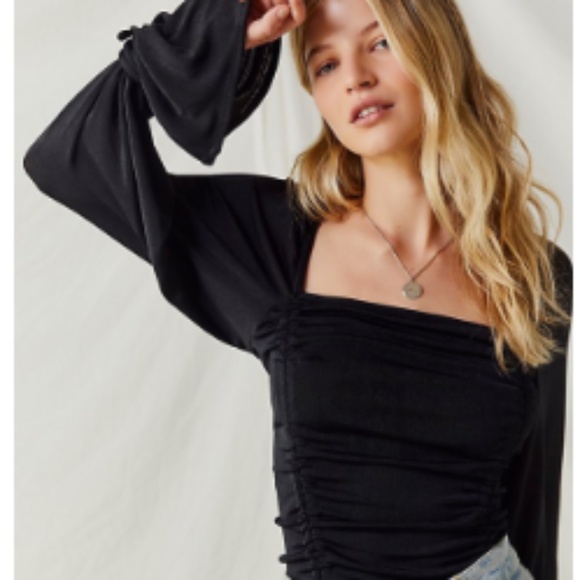 Free People Tops - Intimately Free People Rouched Bodysuit in black sz small